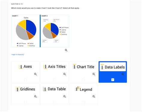 Result: Data Labels. . Which tools would you use to make chart 1 look like chart 2 excel